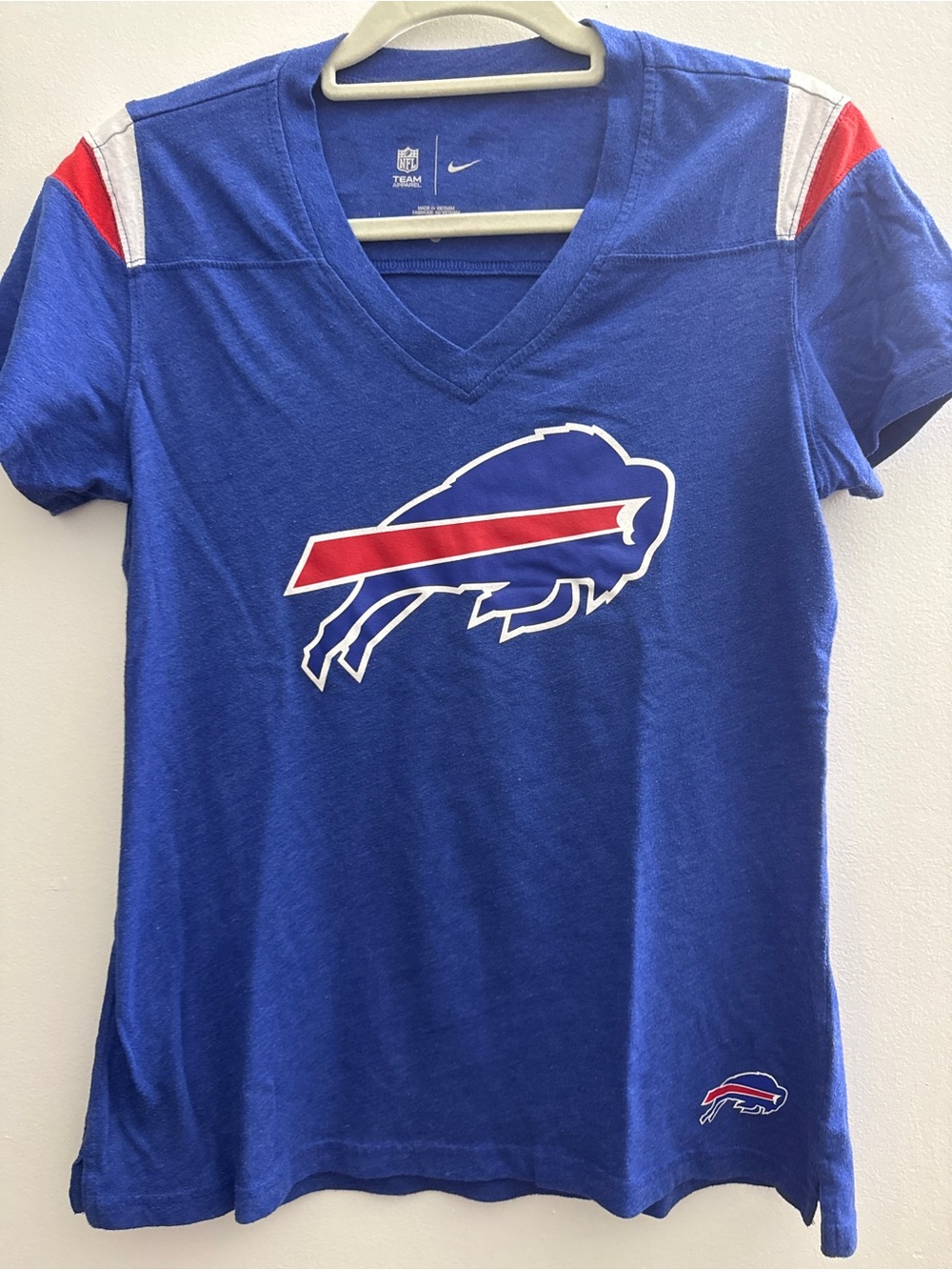 Buffalo Bills Team Apparel Royal Blue V-Neck Women’s Tee  Nike